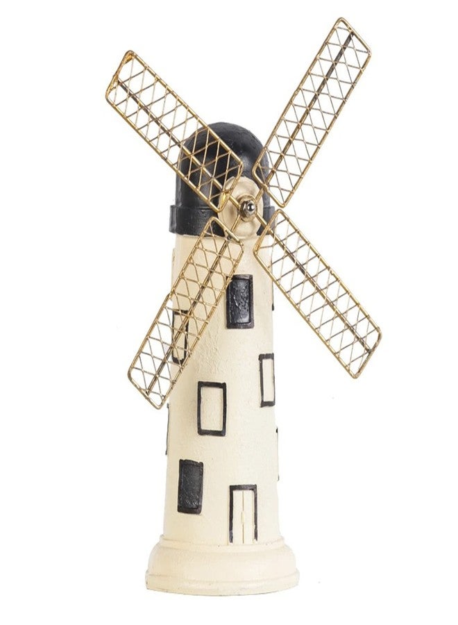 Jaugufiy Dutch Windmill Sculpture，Resin Windmill Piggy Bank，Ornament Coin Bank Coin Box Money Bank Decor Ornament Creative Piggy Bank Statue Resin Crafts for Table Bookshelf Cabinet Decoration(yellow) - Image 1